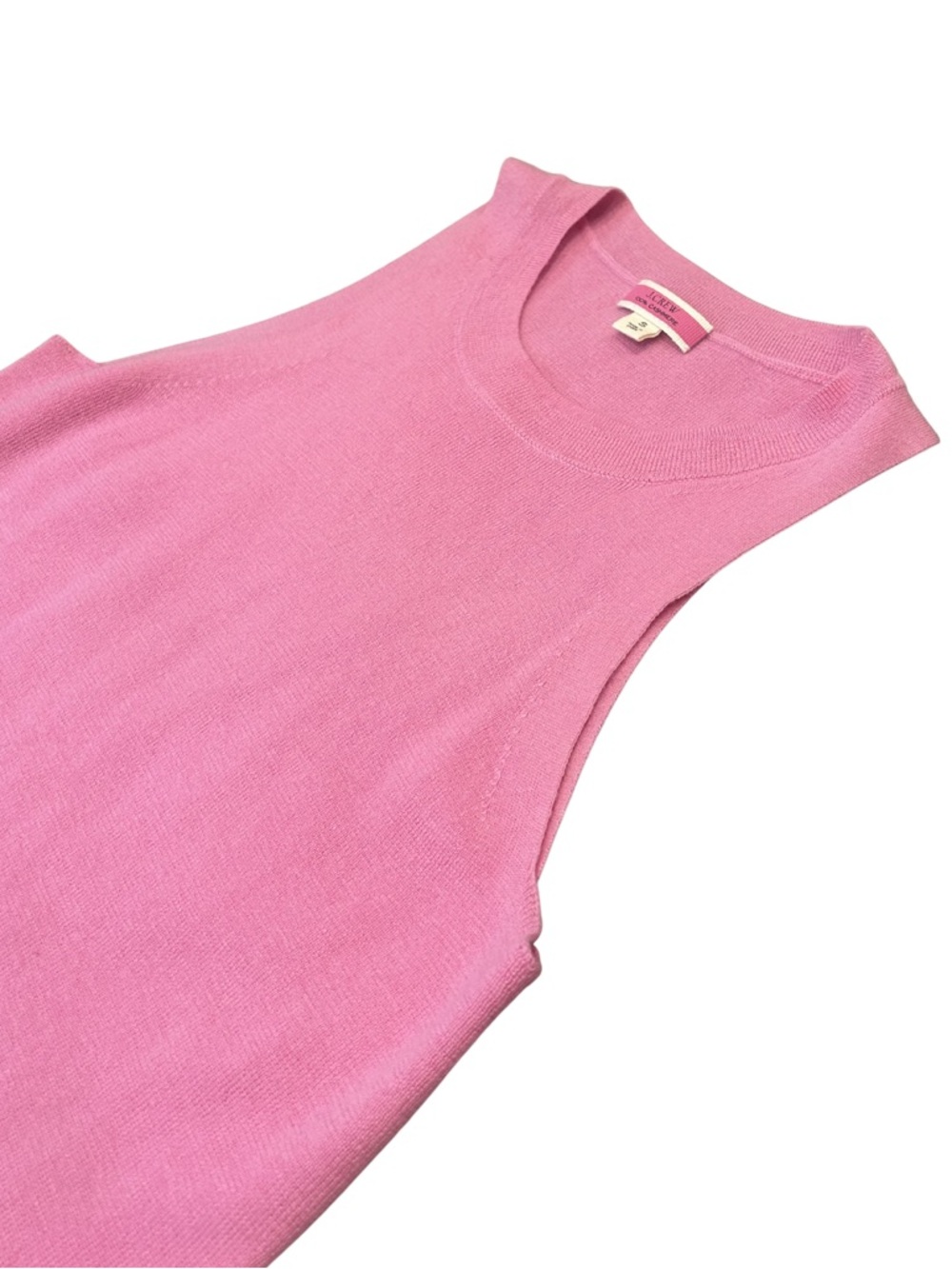 J. Crew 100% Cashmere Sleeveless Sweater Shell | Pink | NWOT | Size S - Picture 3 of 4